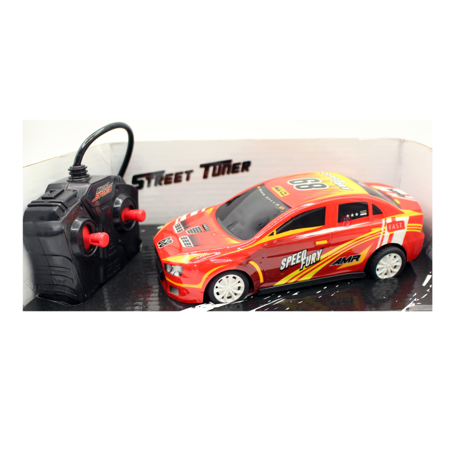 AUTO DE CARRERA JUGUETE A CONTROL REMOTO ROJO - PS - 2