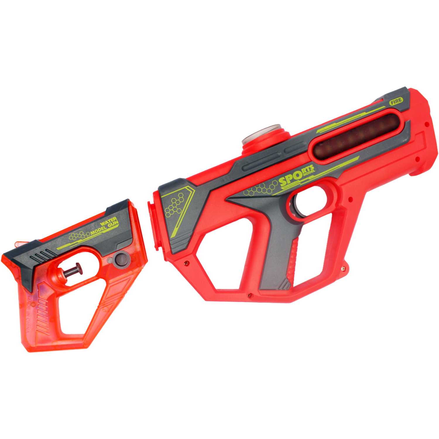 ESCOPETA PISTOLA LANZA AGUA 2 EN 1 RECARGABLE ROJO - PS - 1