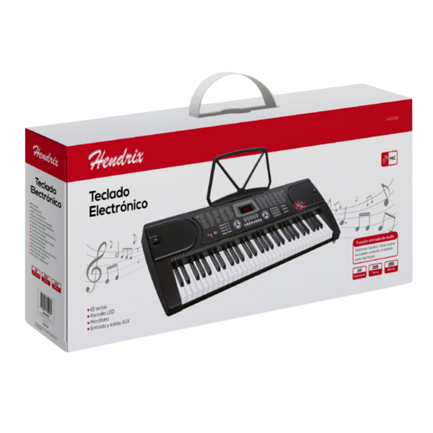 TECLADO MUSICAL ELECTRÓNICO 61 TECLAS CON MICRÓFONO - PS - 5