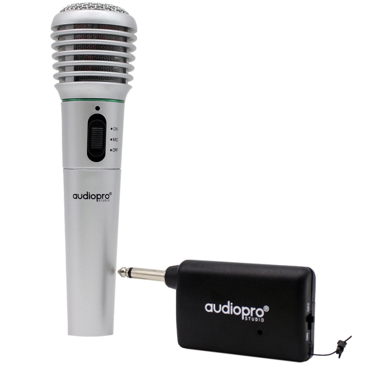 MICRÓFONO AUDIO PRO INALÁMBRICO PARA KARAOKE GRIS - PS - 1