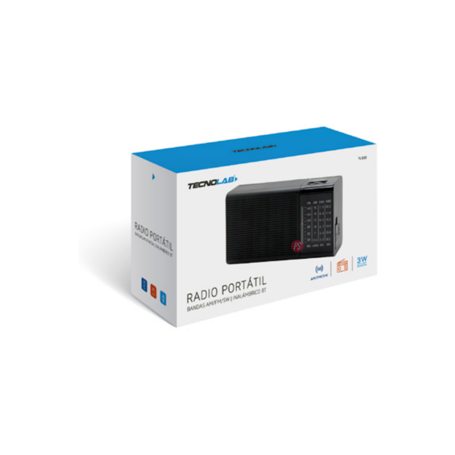 RADIO FM TECNOLAB PORTÁTIL AM/FM/SW BOLSILLO RECARGABLE PS - 3