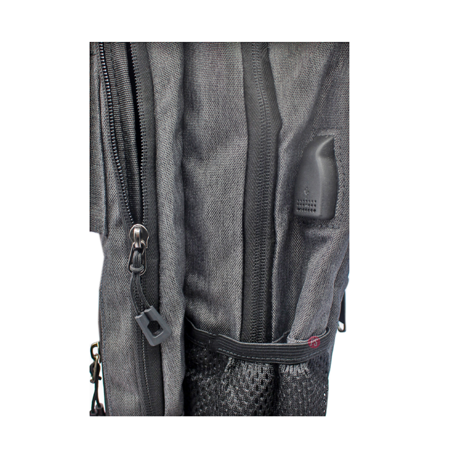 MOCHILA NOTEBOOK PUERTO USB Y BOLSILLOS SECRETOS GRIS - PS - 3