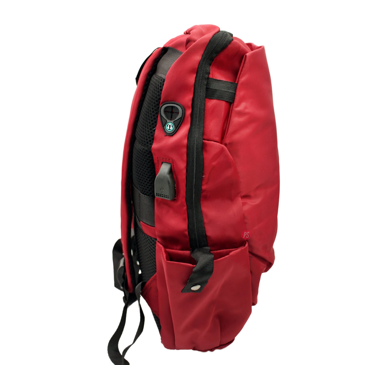 MOCHILA BOLSO NOTEBOOK ROJA PUERTO DE CARGA UNISEX - PS - 2