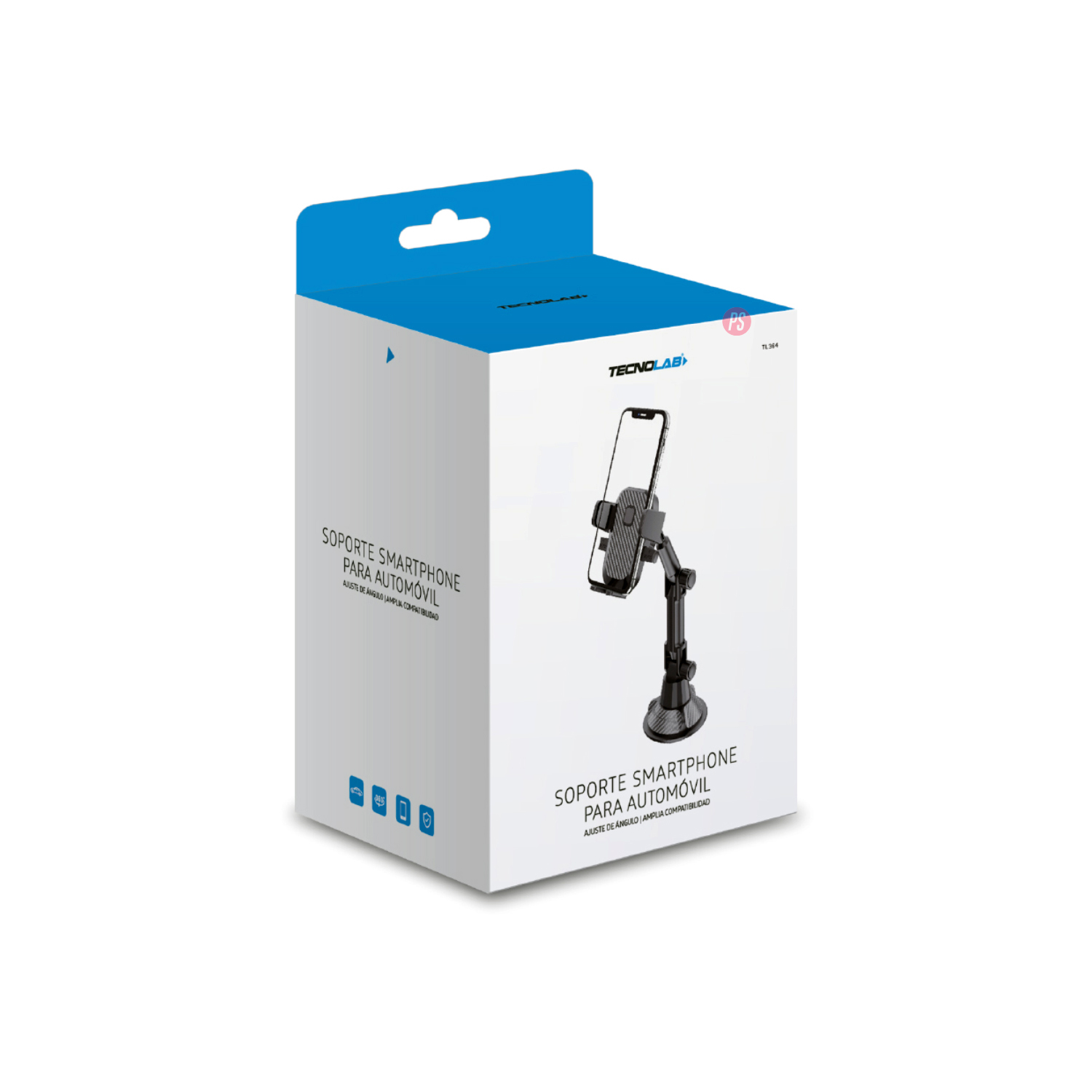 SOPORTE CELULAR TECNOLAB ANCLABLE EN POSAVASOS AUTOMÓVIL PS - 4