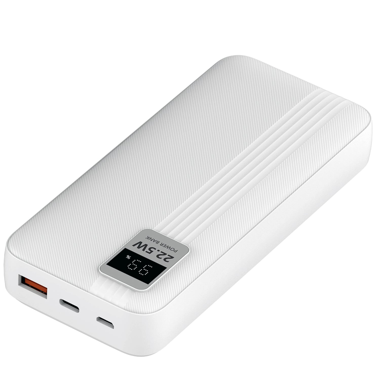 POWER BANK 20000MAH 22.5W + 2 CABLES INCLUIDOS BLANCO - PS - 1