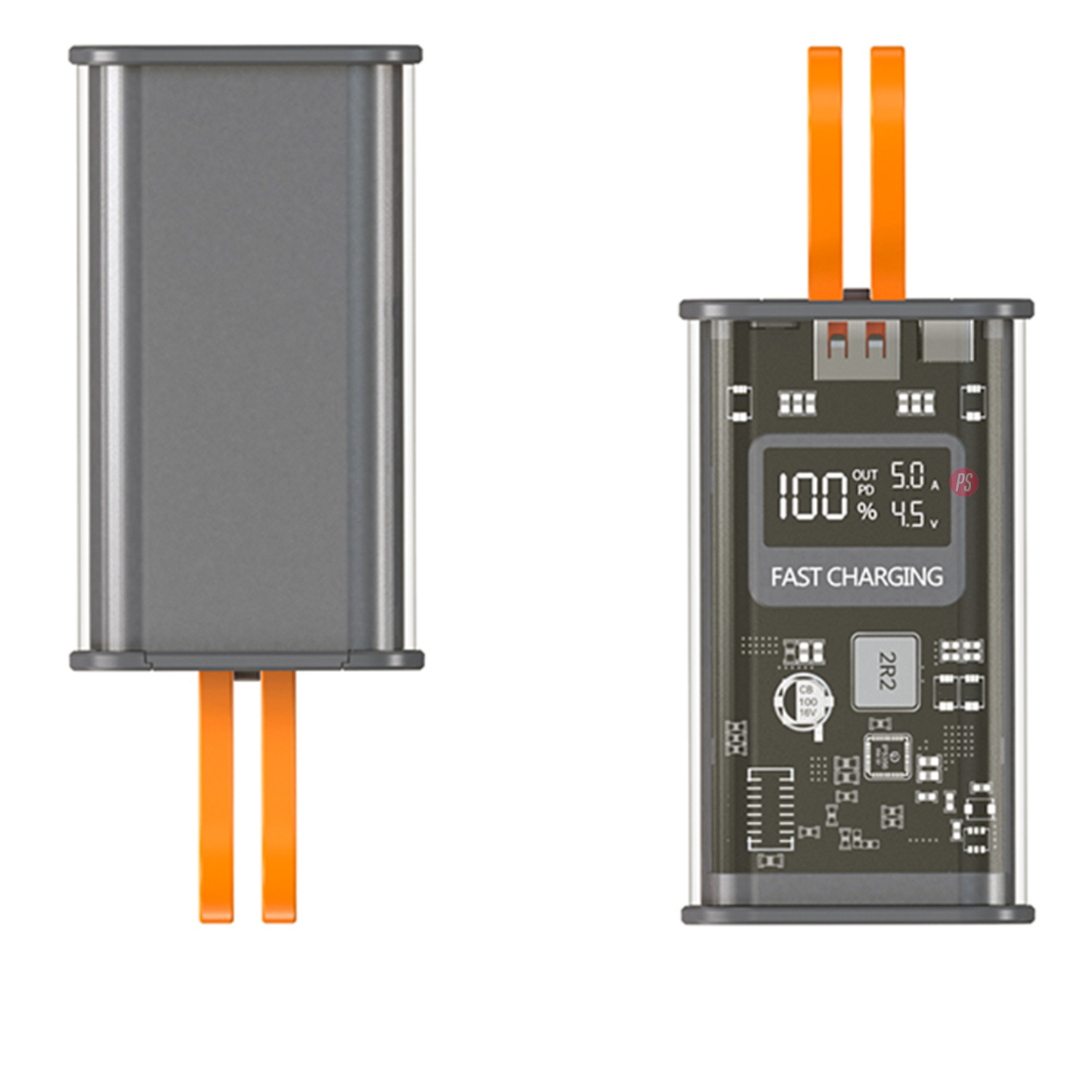 POWER BANK 10000MAH 22.5W DISEÑO TRANSPARENTE - PS - 4