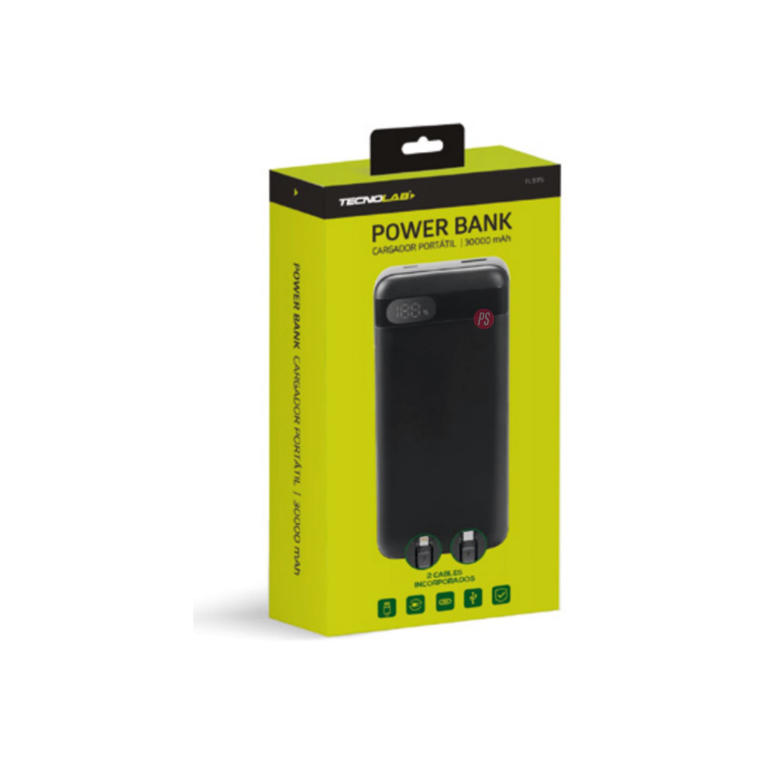 POWER BANK 30000MAH 22.5W CARGA RÁPIDA NEGRO - PS - 5