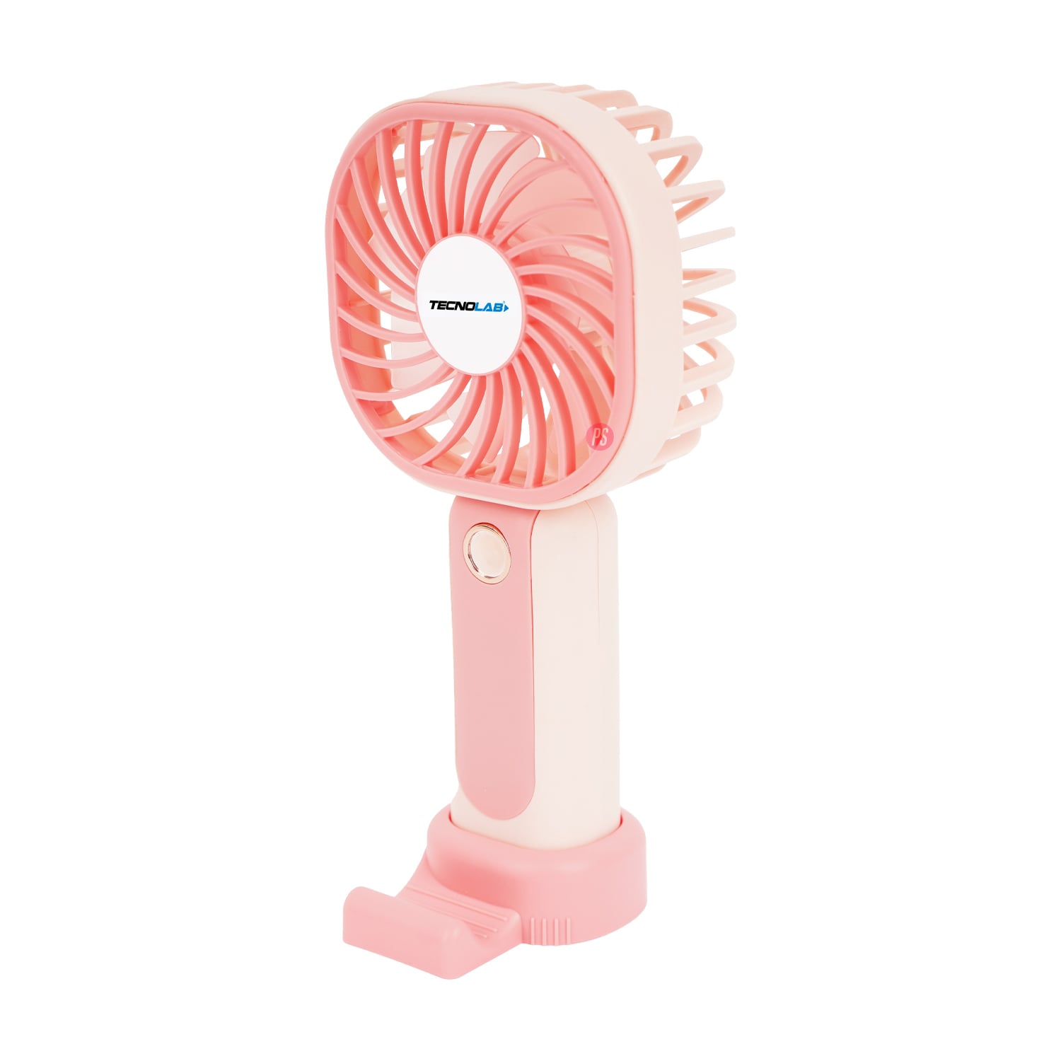 MINI VENTILADOR TECNOLAB DE MANO RECARGABLE CON USB ROSA PS - 3