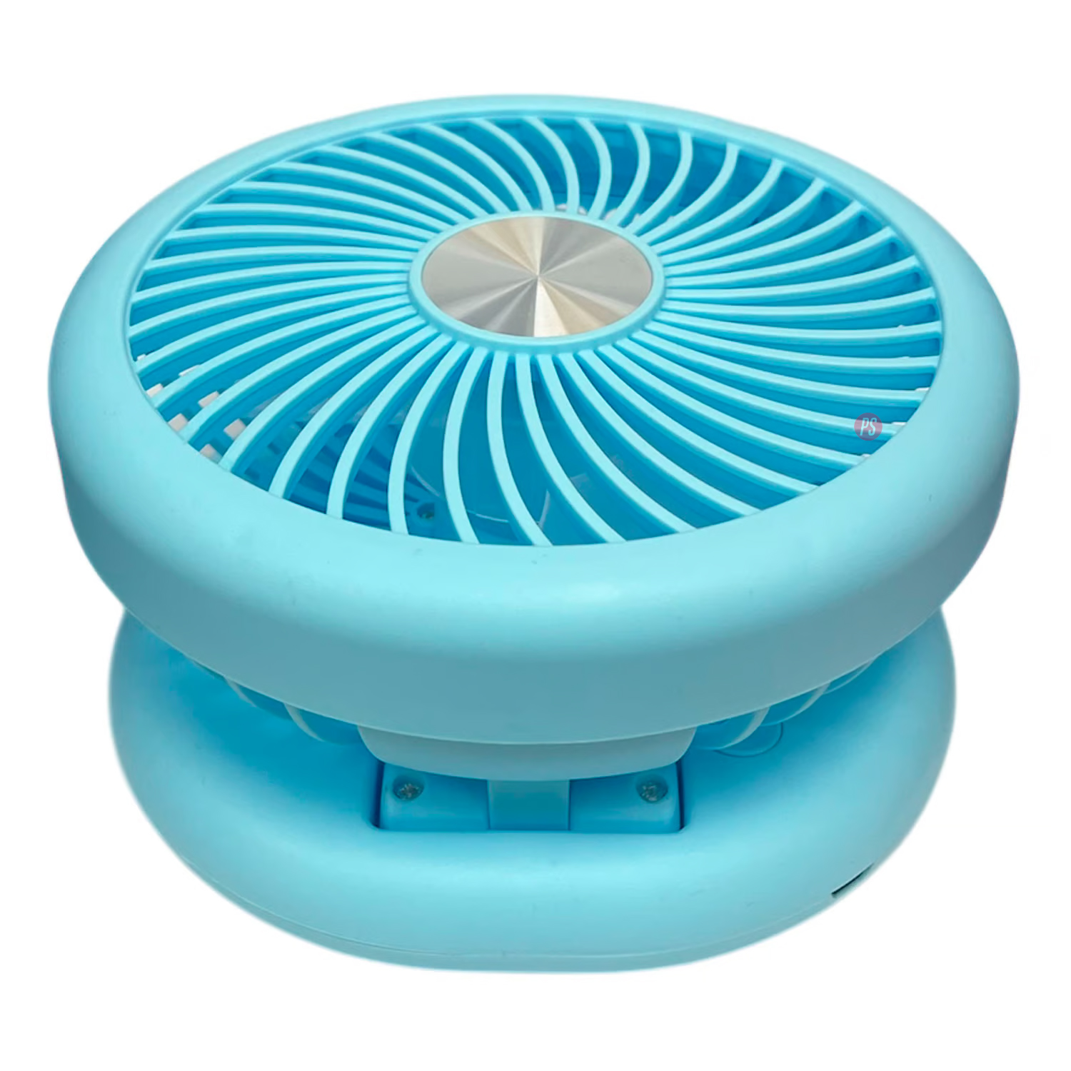 MINI VENTILADOR TECNOLAB PLEGABLE DE MANO RECARGABLE AZUL PS - 3