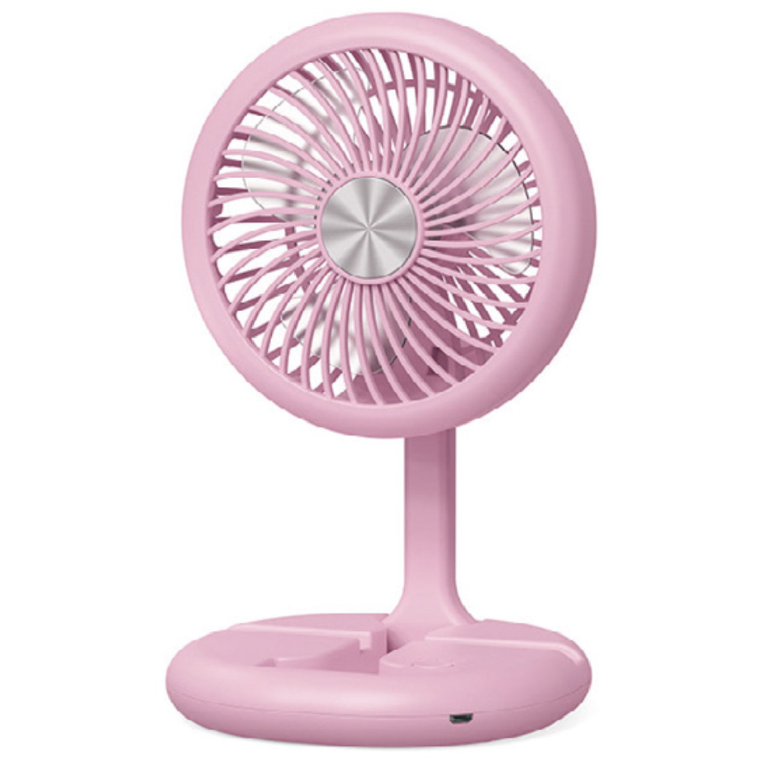 MINI VENTILADOR TECNOLAB PLEGABLE DE MANO RECARGABLE ROSA PS - 1