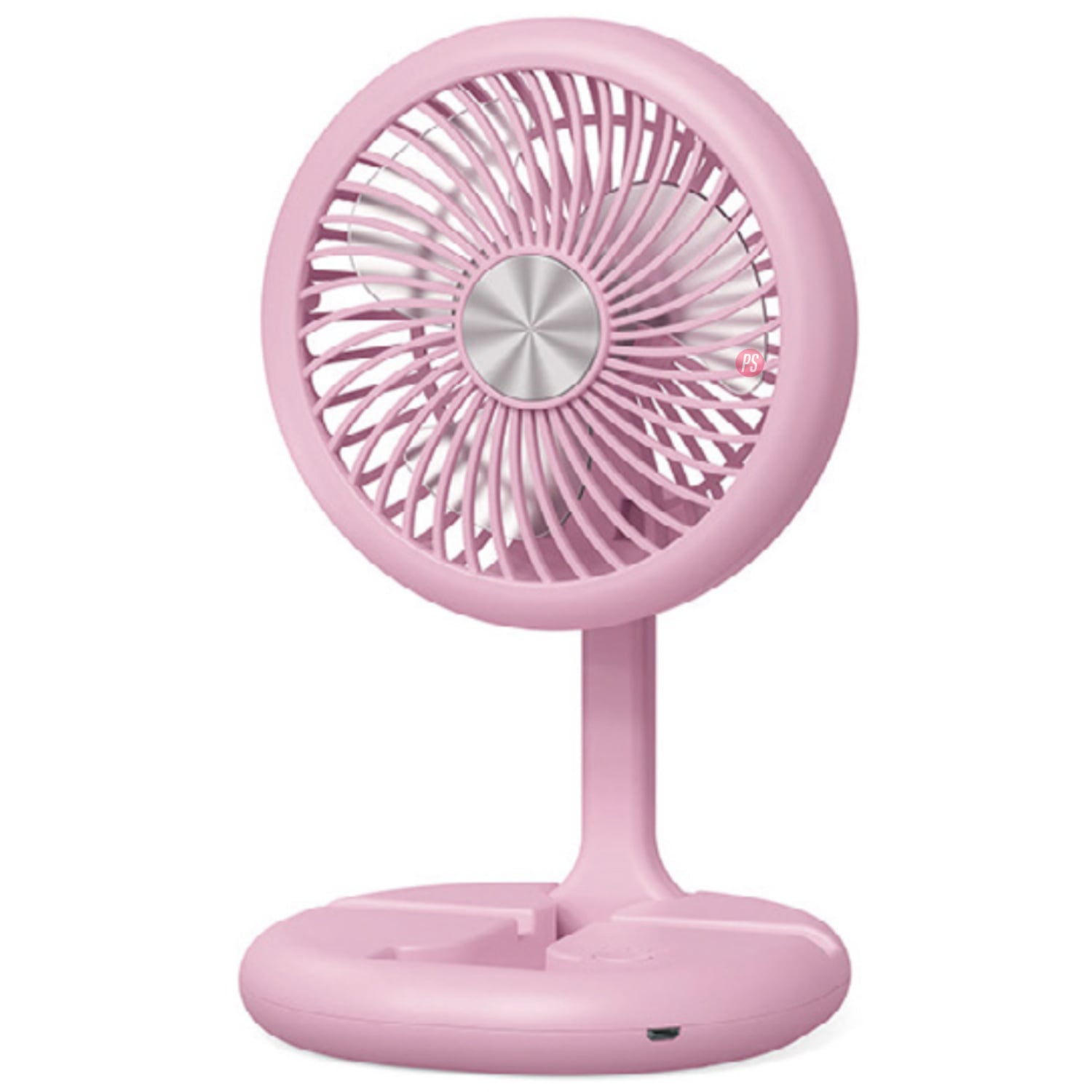 MINI VENTILADOR TECNOLAB PLEGABLE DE MANO RECARGABLE ROSA PS - 2