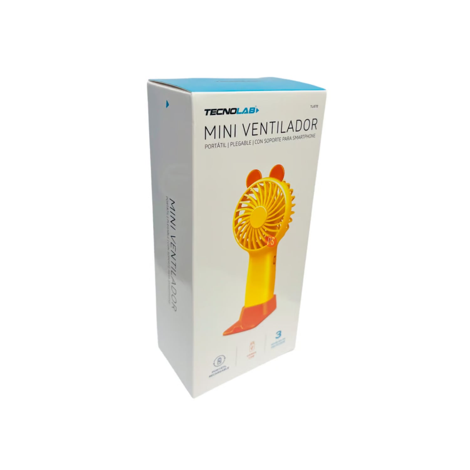 MINI VENTILADOR TECNOLAB TIGRE DE MANO DISEÑO RECARGABLE PS - 6