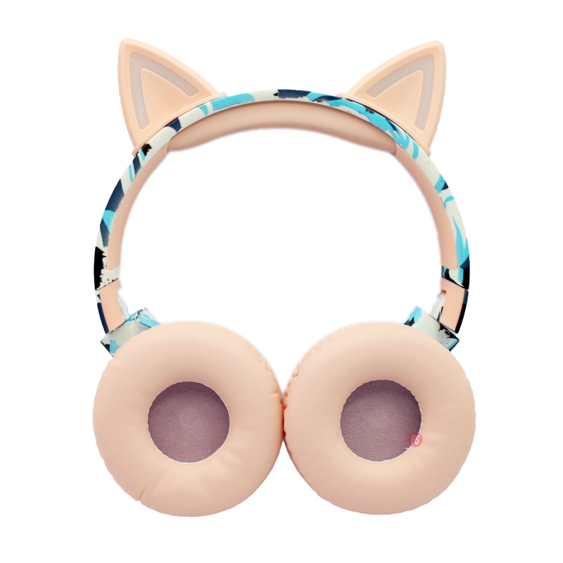 AUDÍFONOS BLUETOOTH GATITO ROSA RGB ¡VIDA A TU MÚSICA! - PS - 2