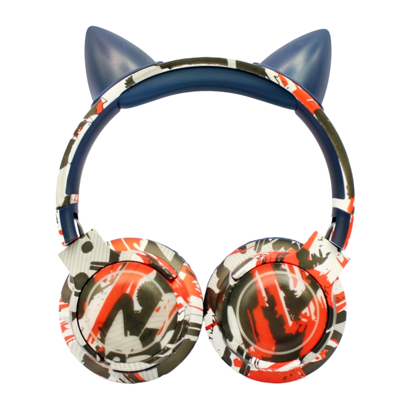 AUDÍFONOS BLUETOOTH GATITO AZUL RGB ¡VIDA A TU MÚSICA! - PS - 1
