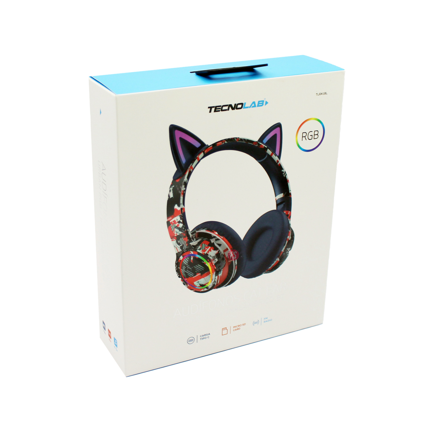 AUDÍFONOS BLUETOOTH GATITO AZUL RGB ¡VIDA A TU MÚSICA! - PS - 3