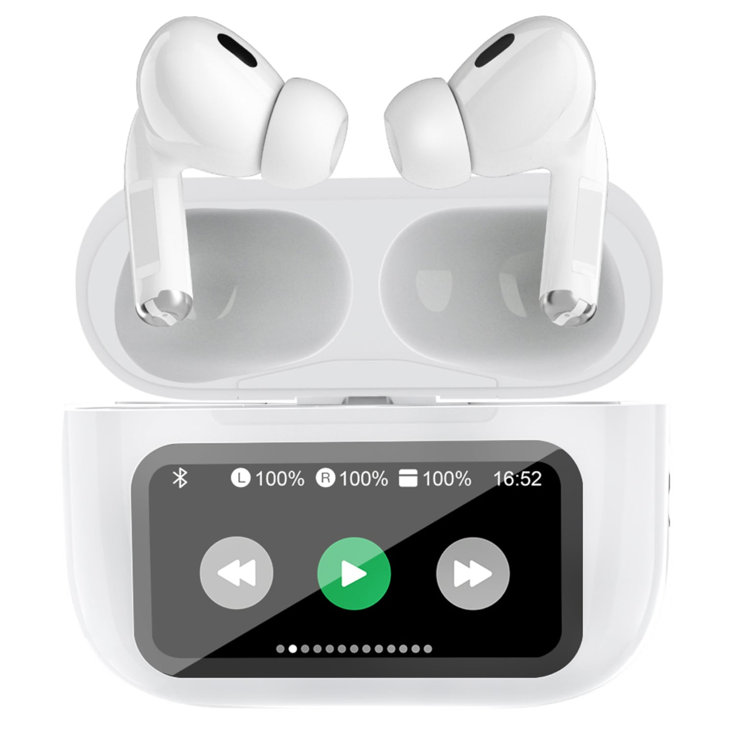 AUDÍFONOS BLUETOOTH CON PANTALLA TOUCH BLANCO - PS - 1