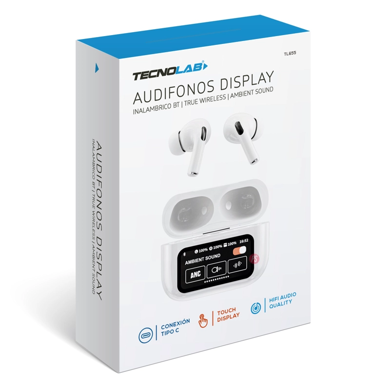 AUDÍFONOS BLUETOOTH CON PANTALLA TOUCH BLANCO - PS - 3