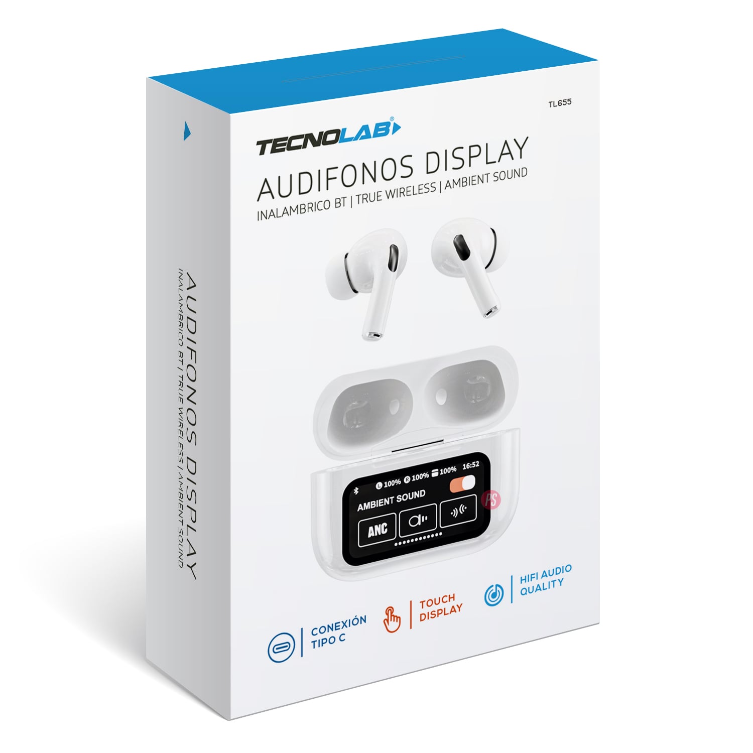 AUDÍFONOS BLUETOOTH CON PANTALLA TOUCH BLANCO - PS - 3