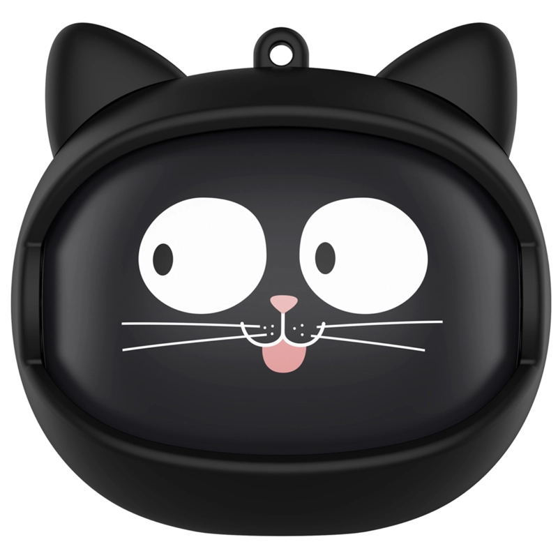AUDÍFONOS BLUETOOTH CON CARAS SELECCIONABLES GATO NEGRO - PS - 1