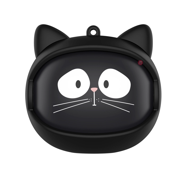 AUDÍFONOS BLUETOOTH CON CARAS SELECCIONABLES GATO NEGRO - PS - 3