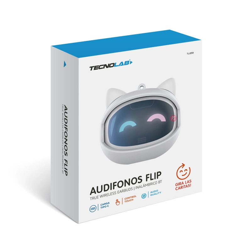 AUDÍFONOS TWS BLUETOOTH ROBOT CON CARAS SELECCIONABLES - PS - 7