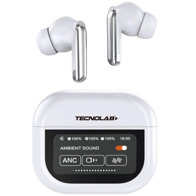 AUDÍFONOS BLUETOOTH CON PANTALLA TOUCH BLANCO - PS - 1