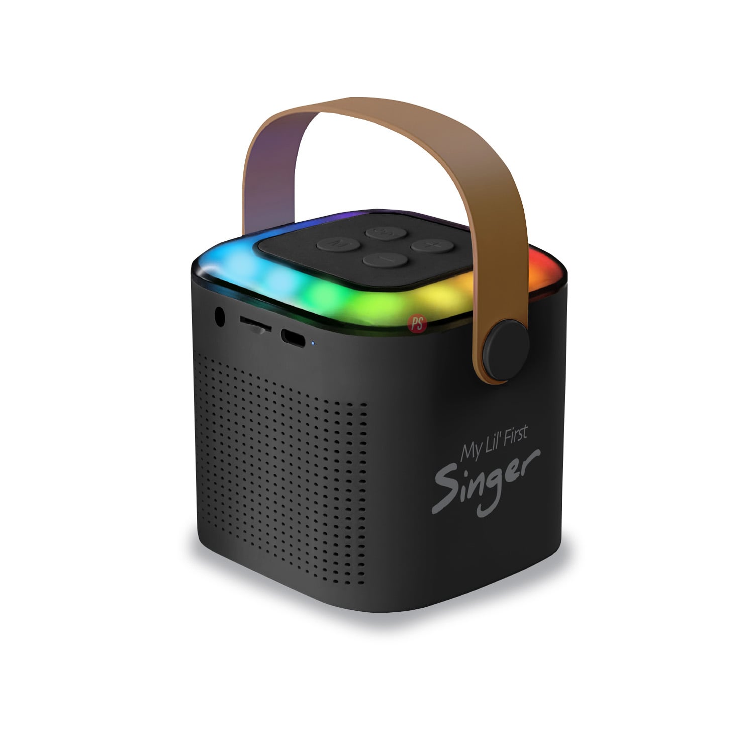 PARLANTE BLUETOOTH MLAB MY LIL FIRST SINGER KARAOKE RGB CON MICRÓFONO INALÁMBRICO NEGRO - 2