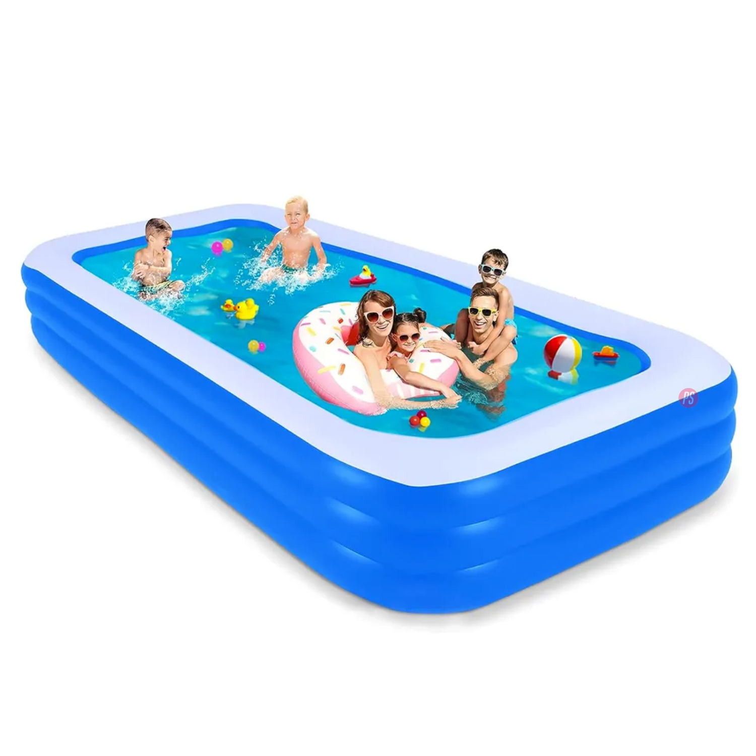 PISCINA INFLABLE PUNTOSTORE 150X100X56 CM CON 3 ANILLOS - 2