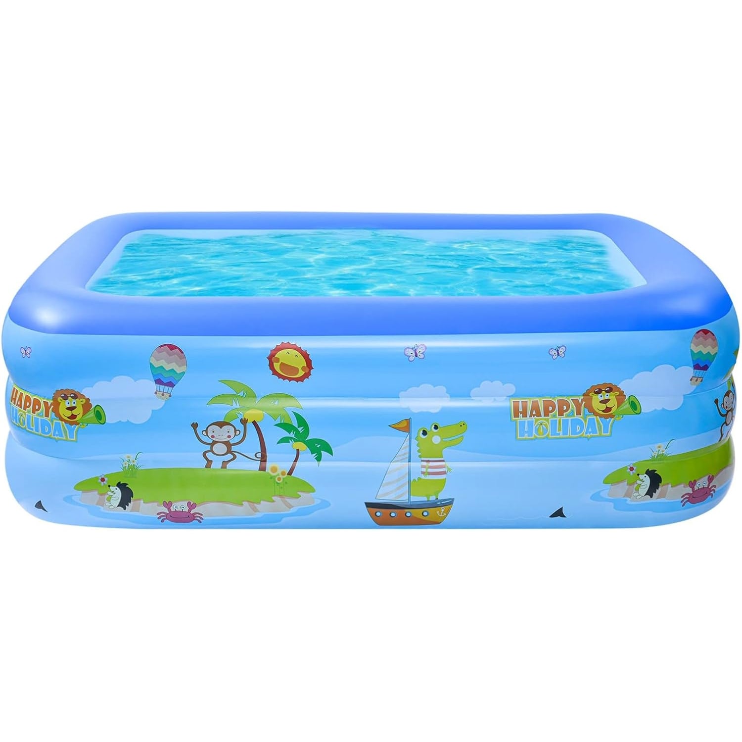 PISCINA INFLABLE PUNTOSTORE 115X85X56 CM CON 3 ANILLOS DISEÑO - 1