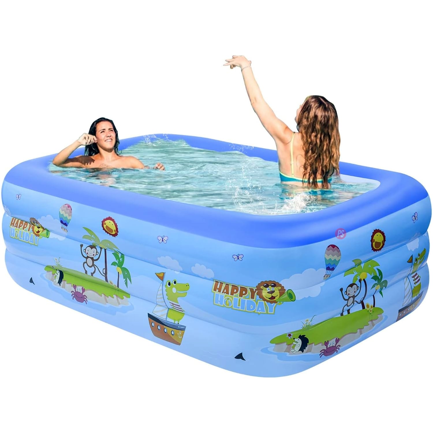 PISCINA INFLABLE PUNTOSTORE 115X85X56 CM CON 3 ANILLOS DISEÑO - 3