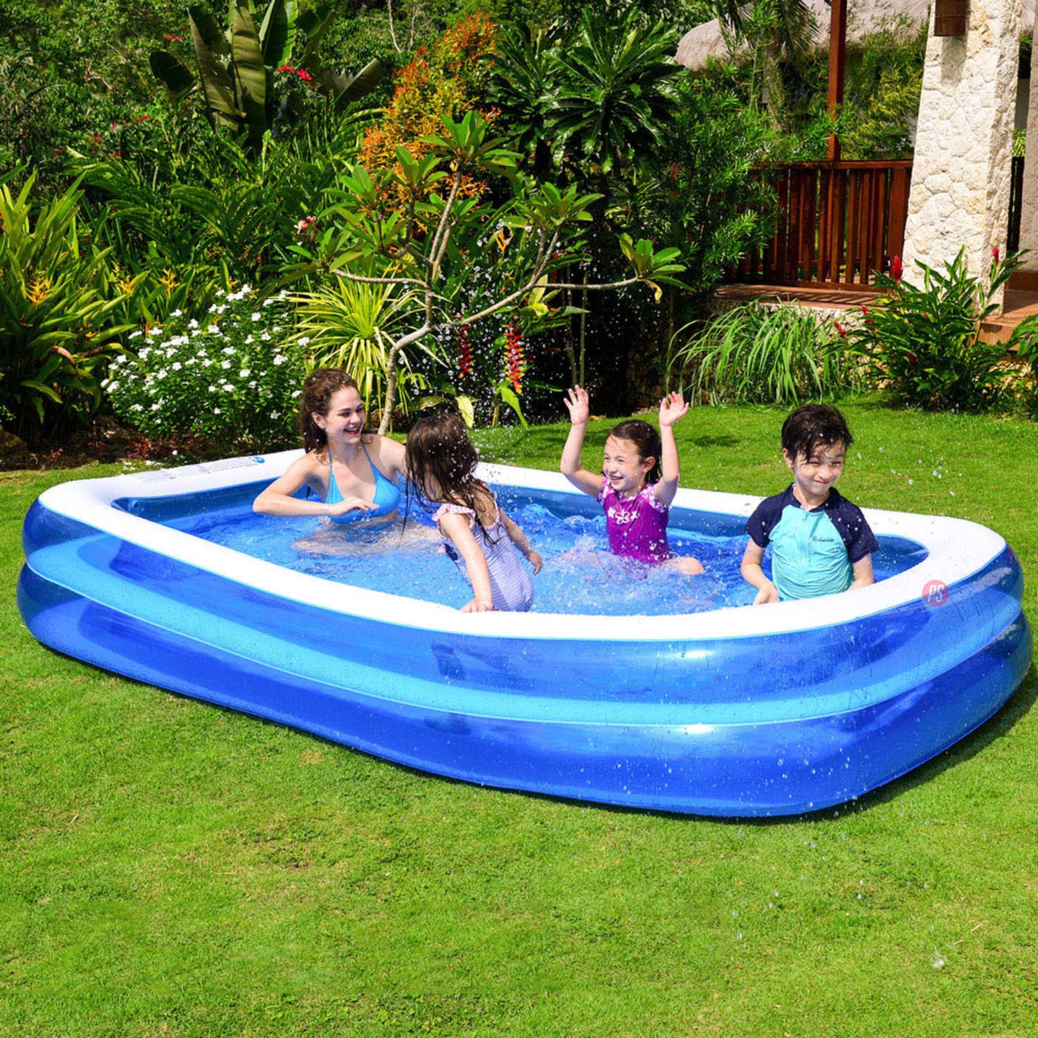 PISCINA INFLABLE PUNTOSTORE 201X150X50 CM CON 2 ANILLOS - 2