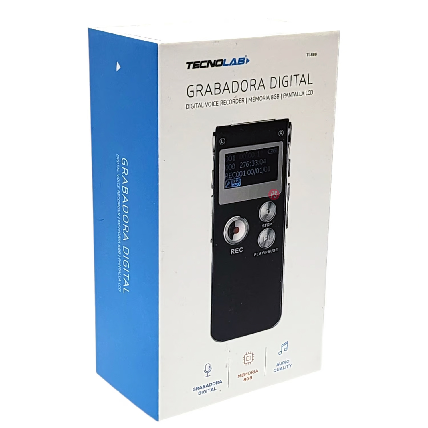 GRABADOR DIGITAL DE VOZ 8GB CON ALTAVOZ - PS - 4