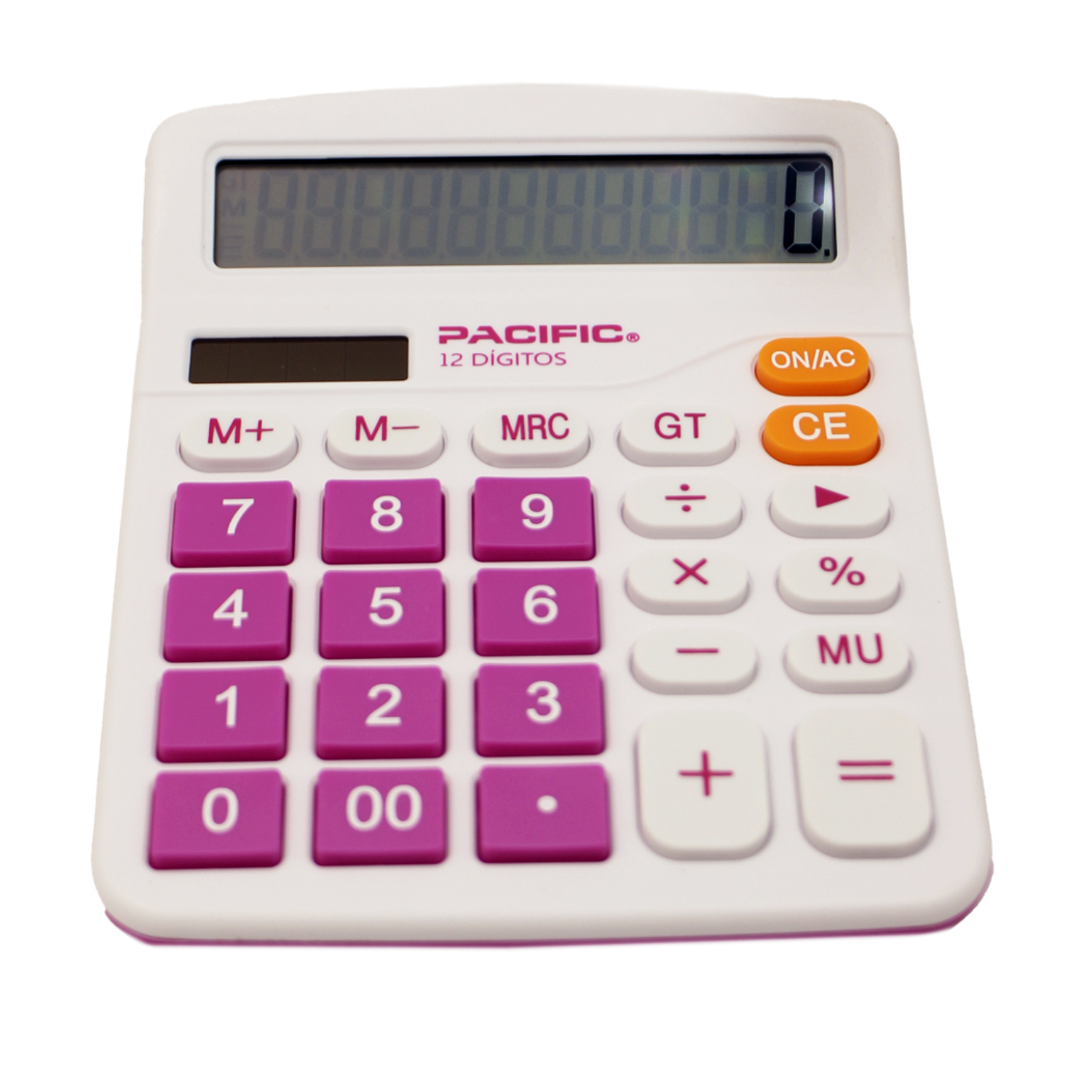 CALCULADORA ELECTRÓNICA PANTALLA LCD DE 12 DÍGITOS ROSA - PS - 1