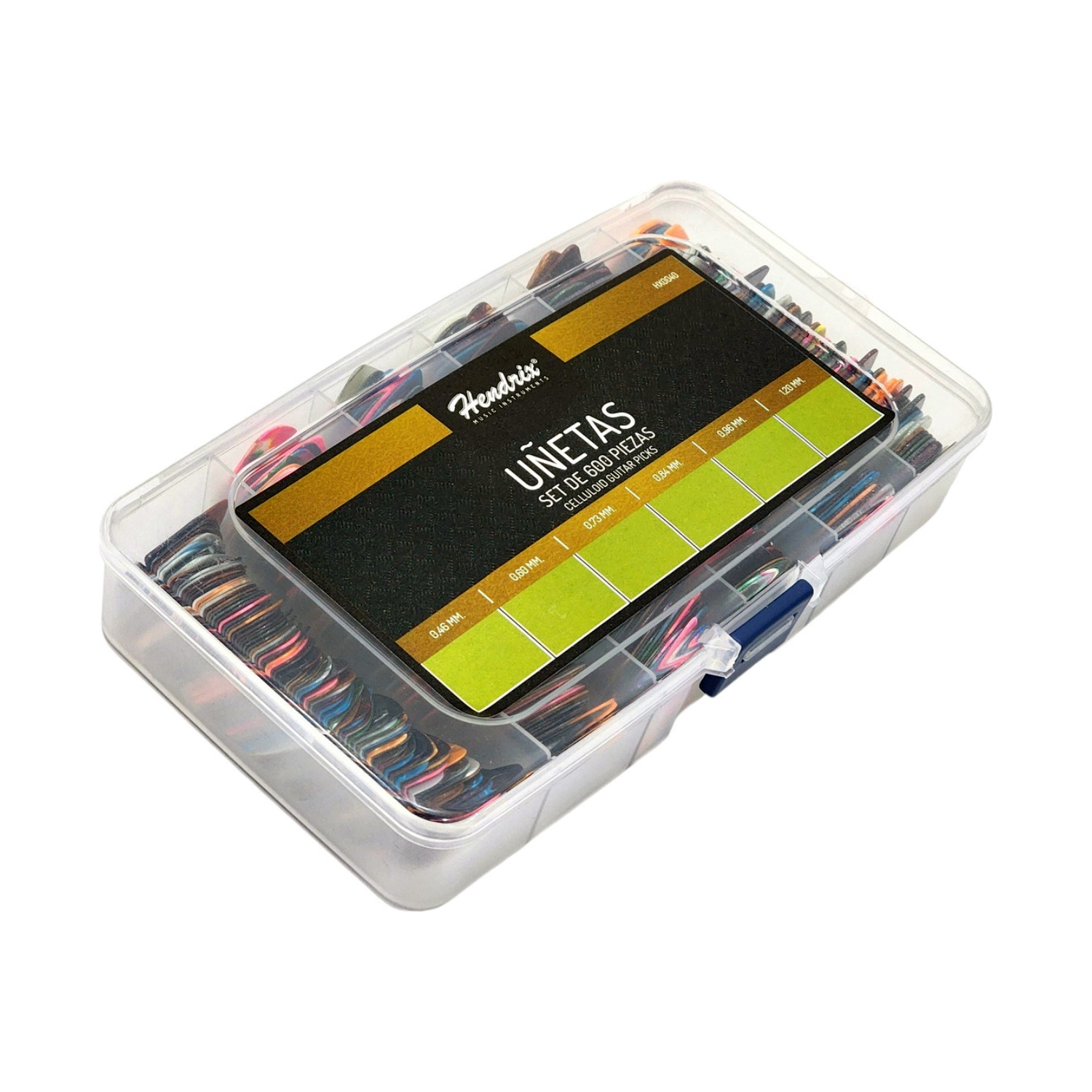 SET DE 600 UÑETAS PARA GUITARRA COLORES Y TEXTURAS - PS - 1