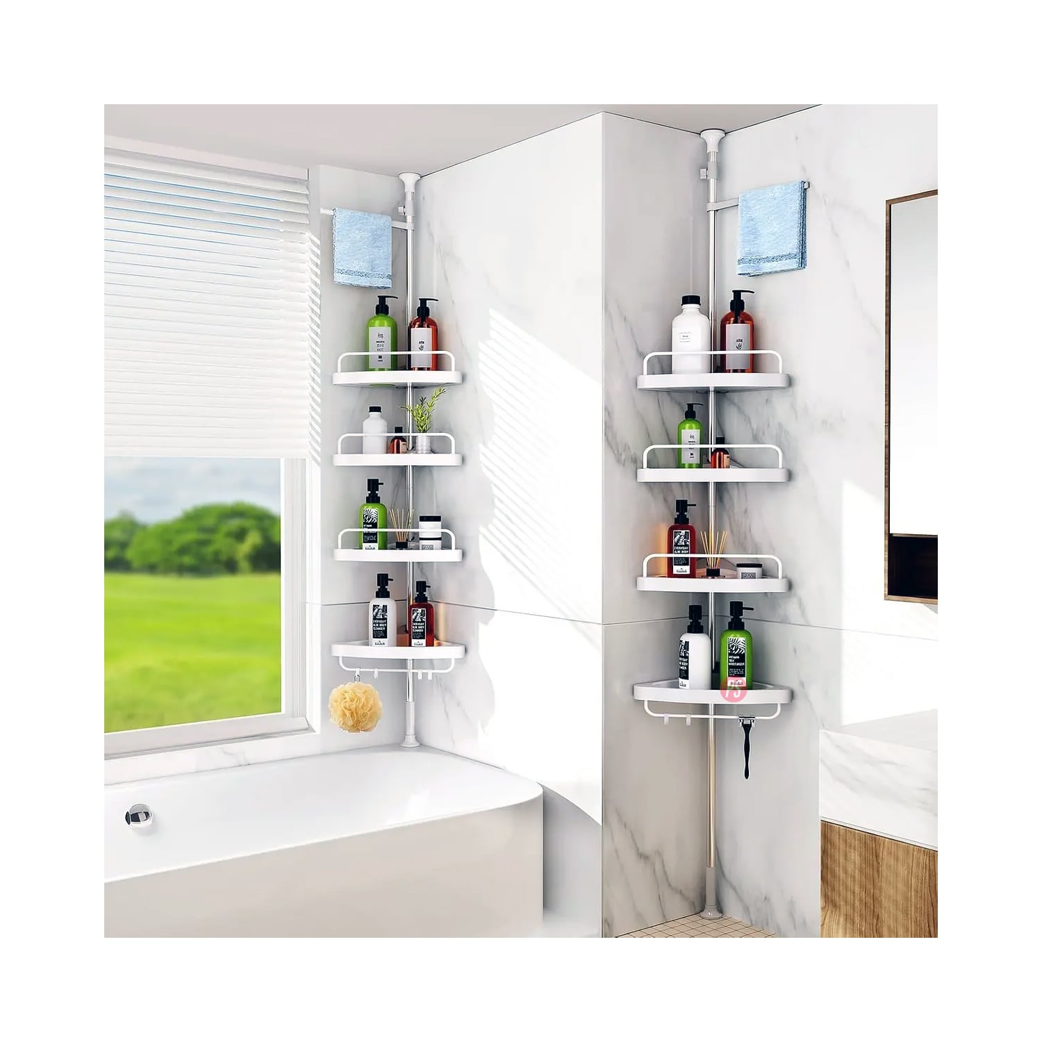 ORGANIZADOR DE DUCHA ESQUINERO 4 NIVELES PLEGABLE - PS - 3