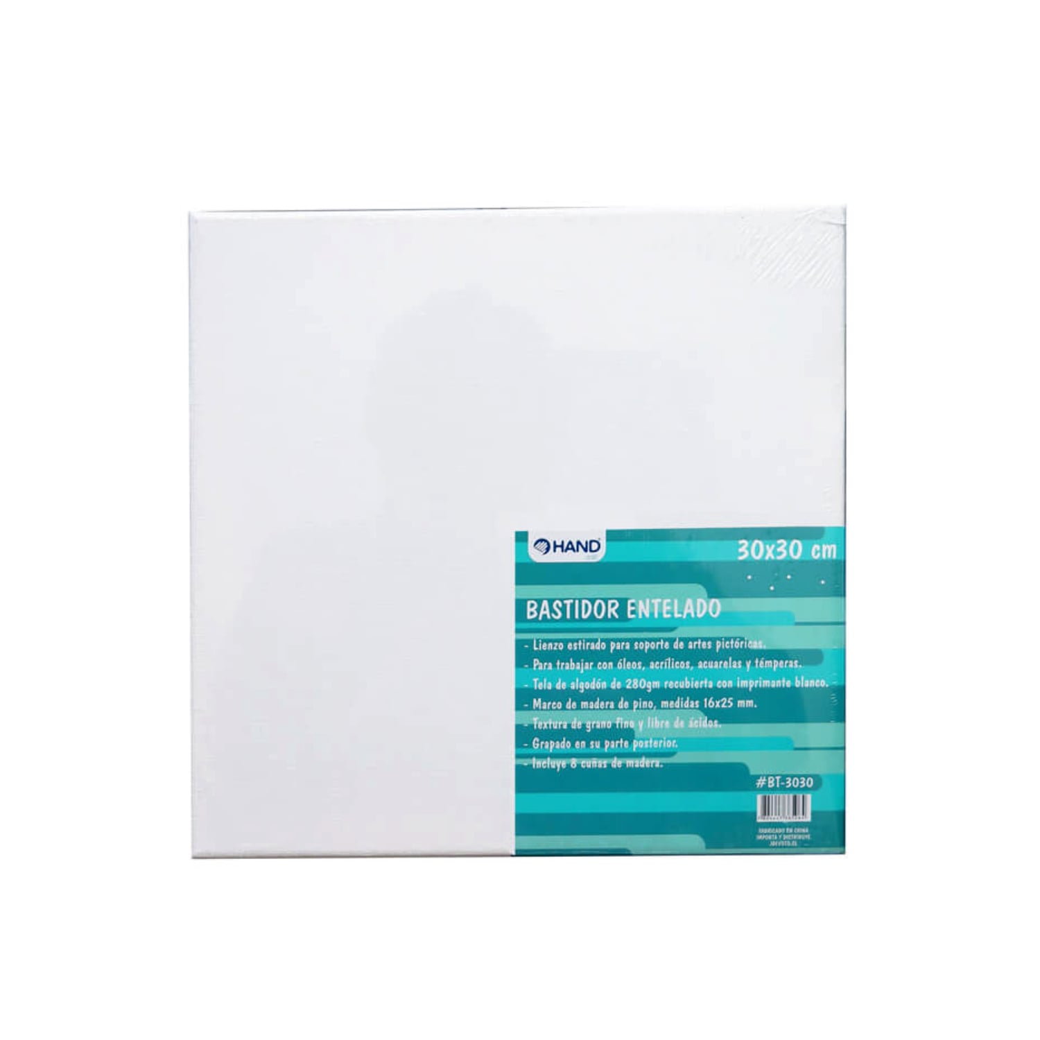 BASTIDOR HAND ENTELADO 30X30CMS 280GRS - 1