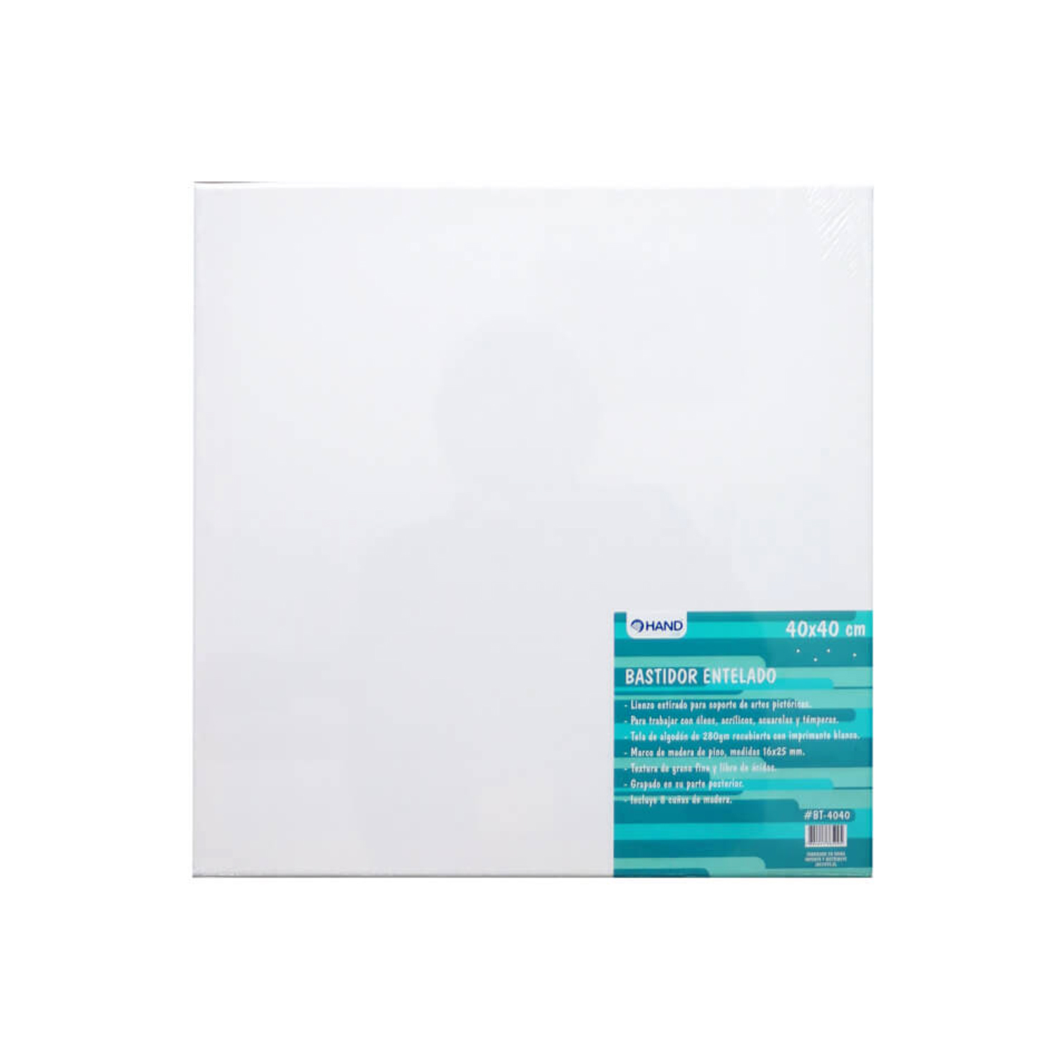 BASTIDOR HAND ENTELADO 40X40CMS 280G BLANCO - 1