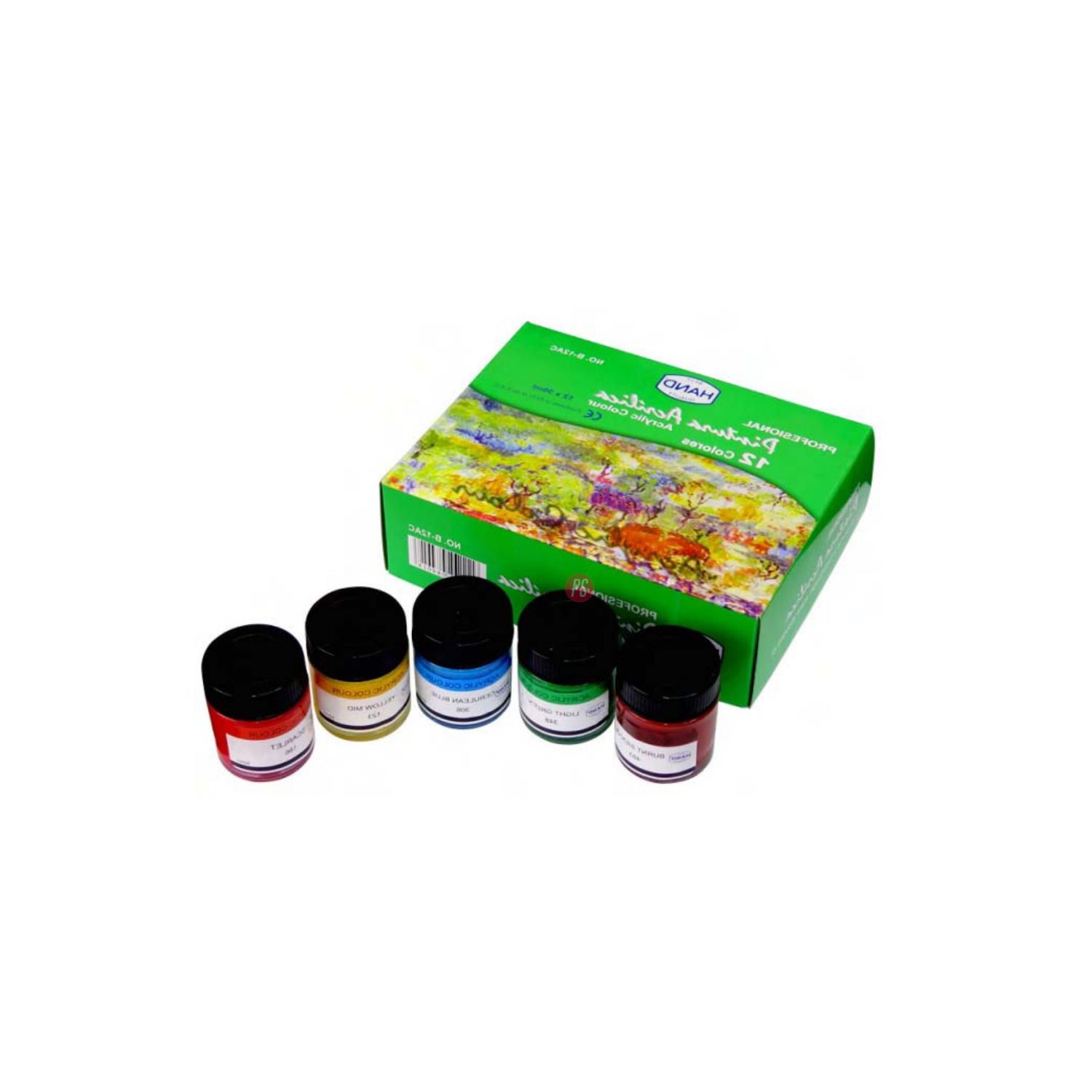 PINTURA HAND ACRÍLICA CAJA 12 UNIDADES MULTICOLOR - 2