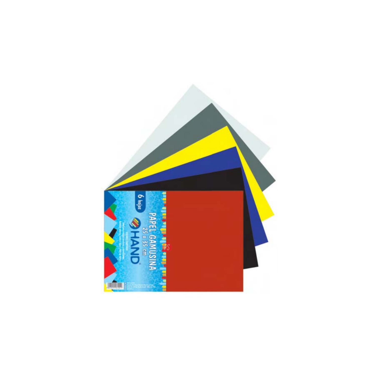 PACK PAPEL HAND 60 HOJAS GAMUSINA 25X35CMS COLORES - 2