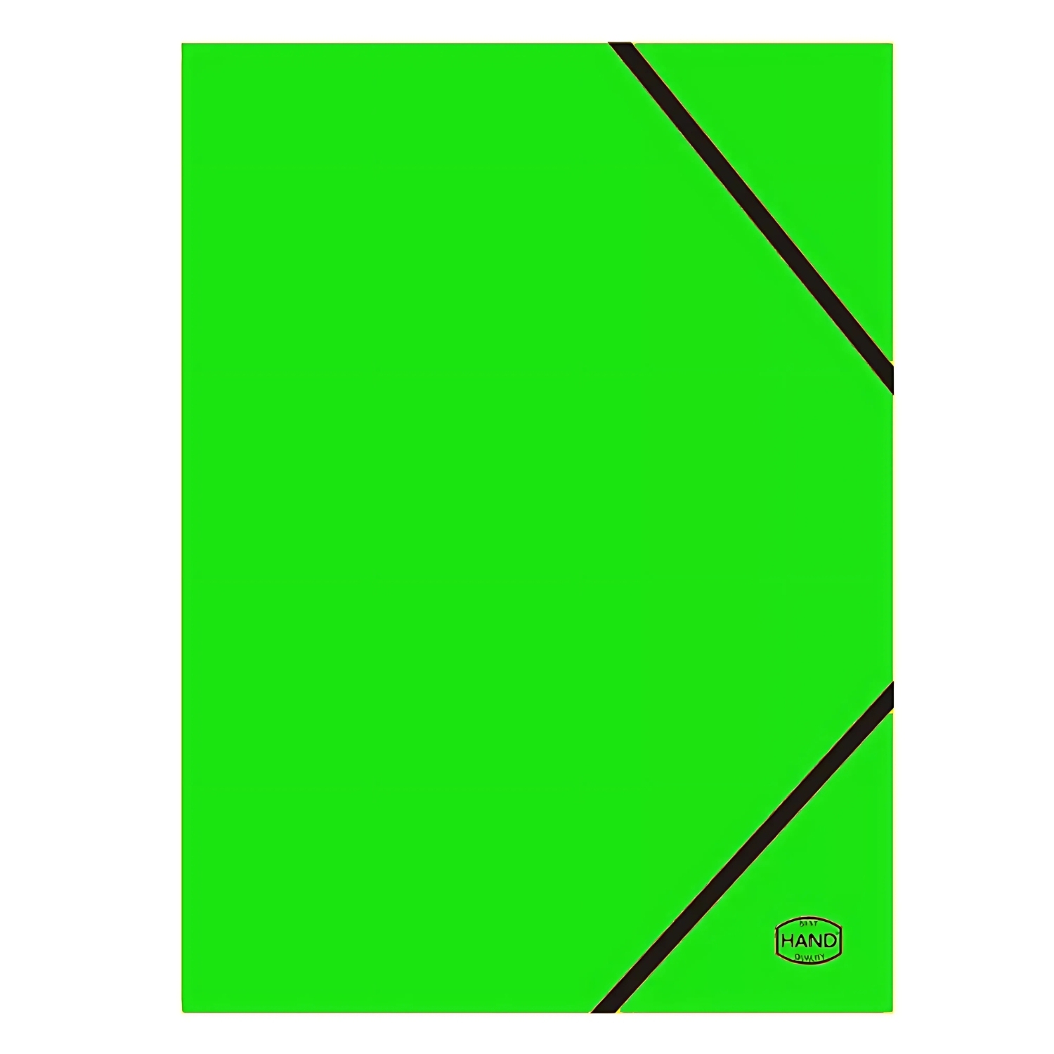 PACK 10 CARPETAS HAND OFICIO VERDE SOLAPA Y ELÁSTICO - 1