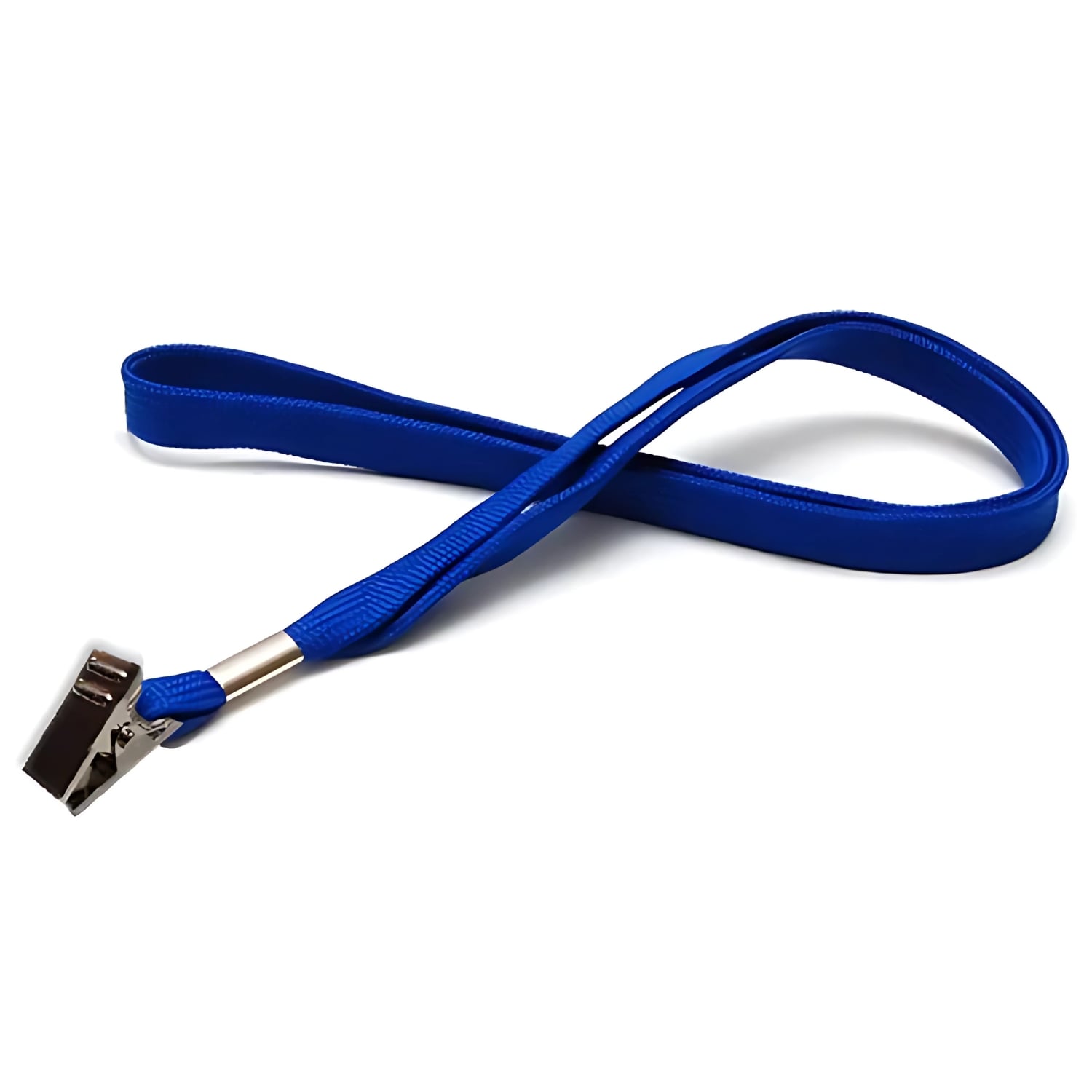 PACK 100 CINTAS PUNTOSTORE PORTA CREDENCIAL AZUL APRETADOR METAL - 1