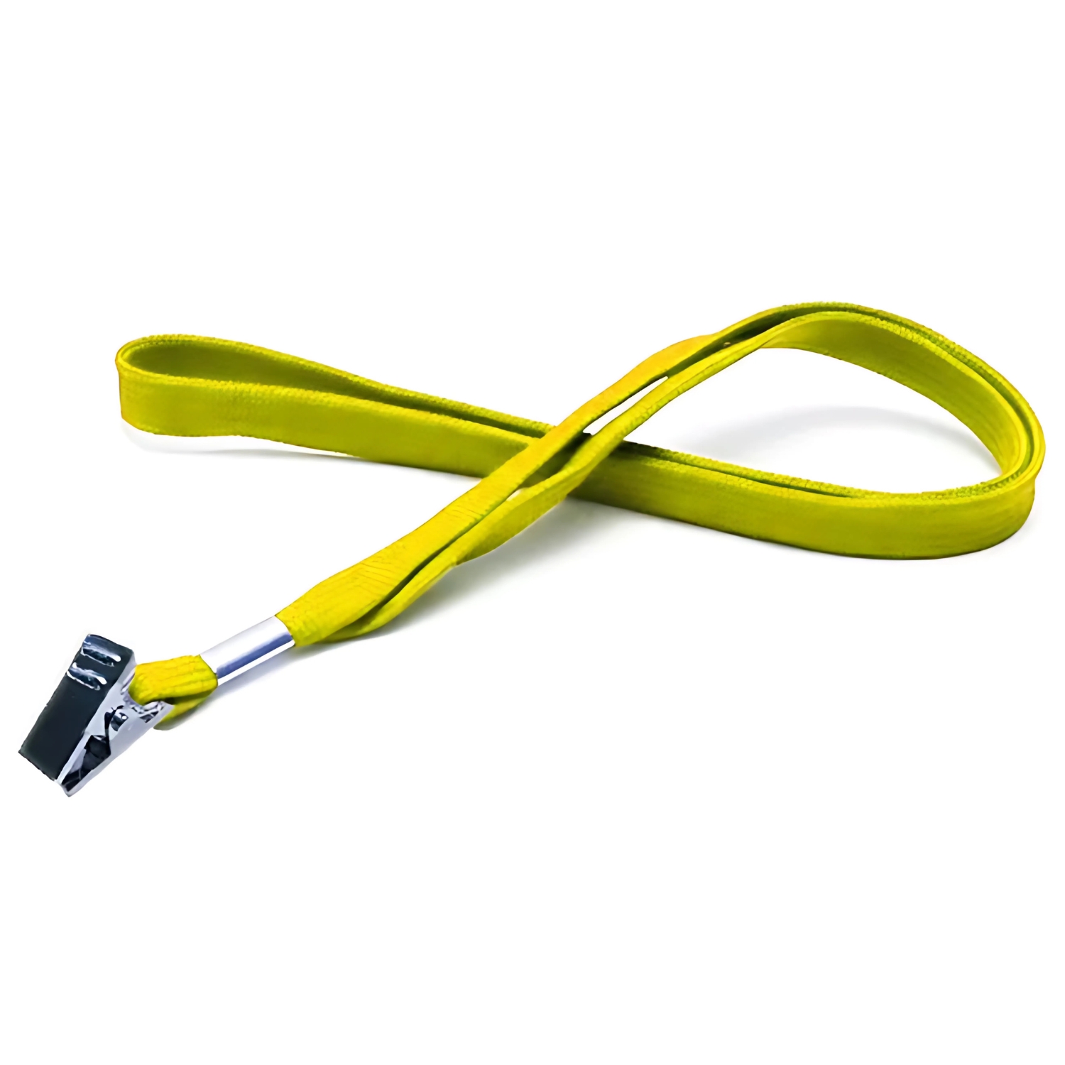 PACK 100 CINTAS PORTA CREDENCIAL PUNTOSTORE AMARILLO APRETADOR - 1