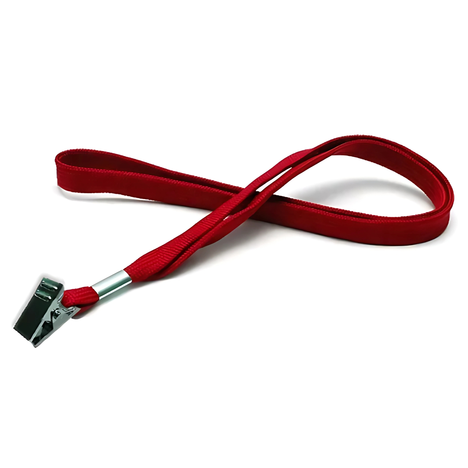 PACK PUNTOSTORE 100 CINTAS PORTA CREDENCIAL ROJO APRETADOR METAL - 1
