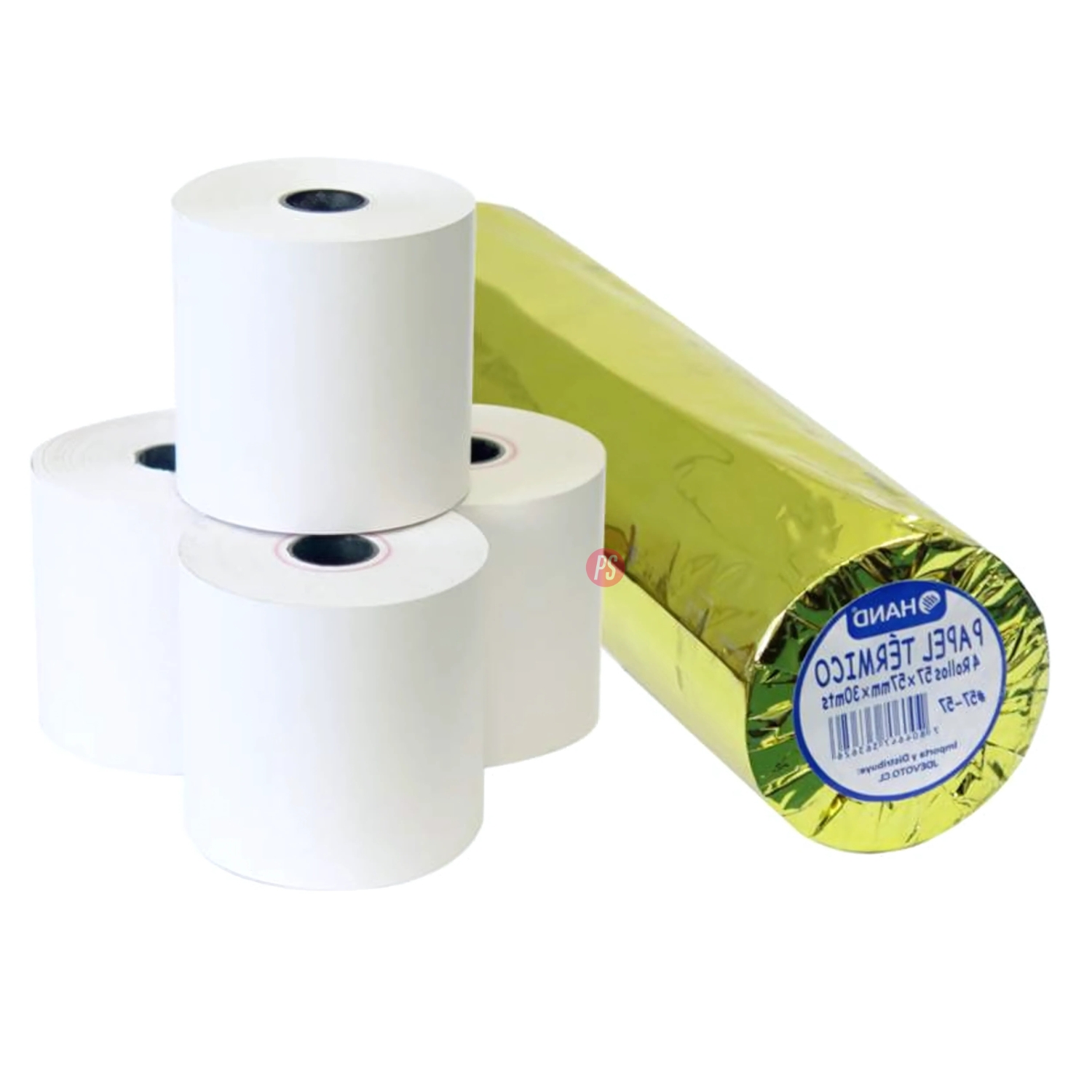 PACK 4 ROLLOS PAPEL TÉRMICO HAND 57MM X 30MT - 2