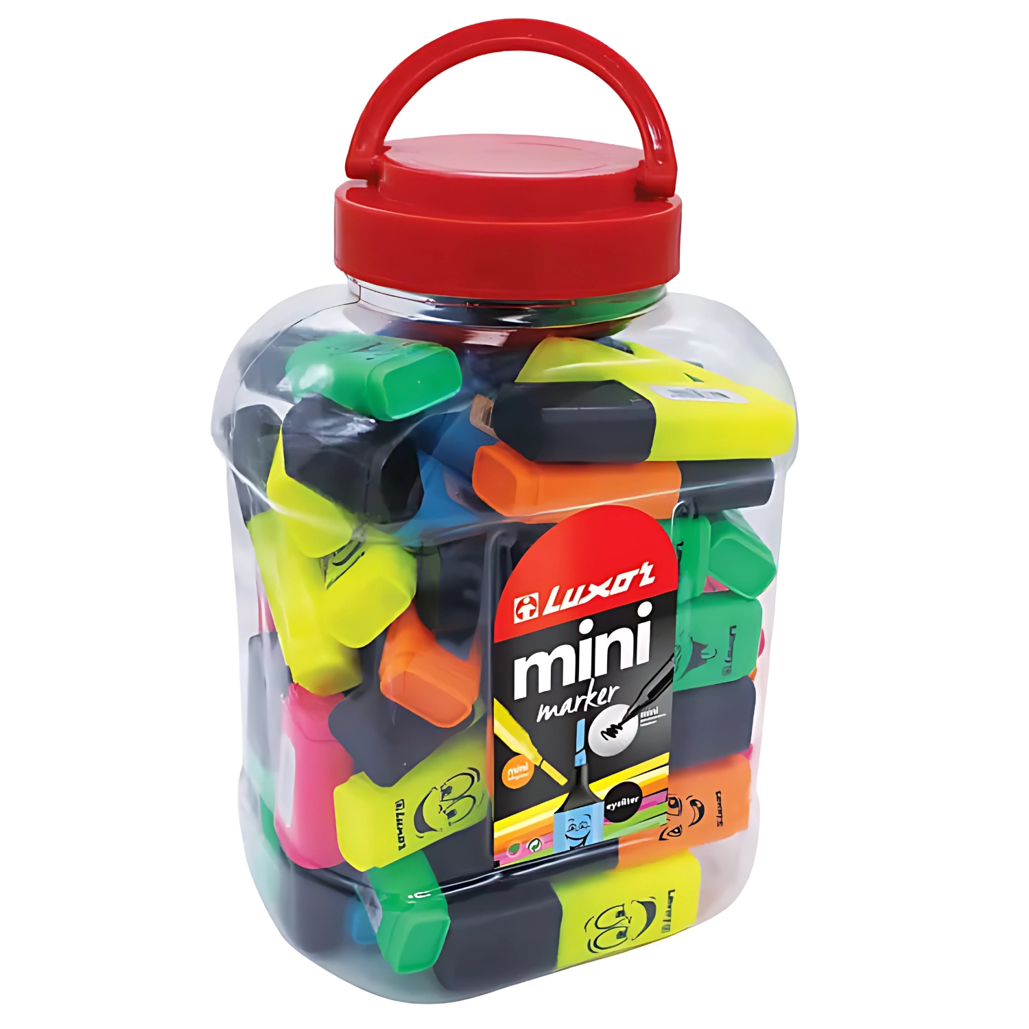 BALDE PUNTOSTORE MINI TEXTMARKER LUXOR 50 DESTACADORES MULTICOLOR - 1