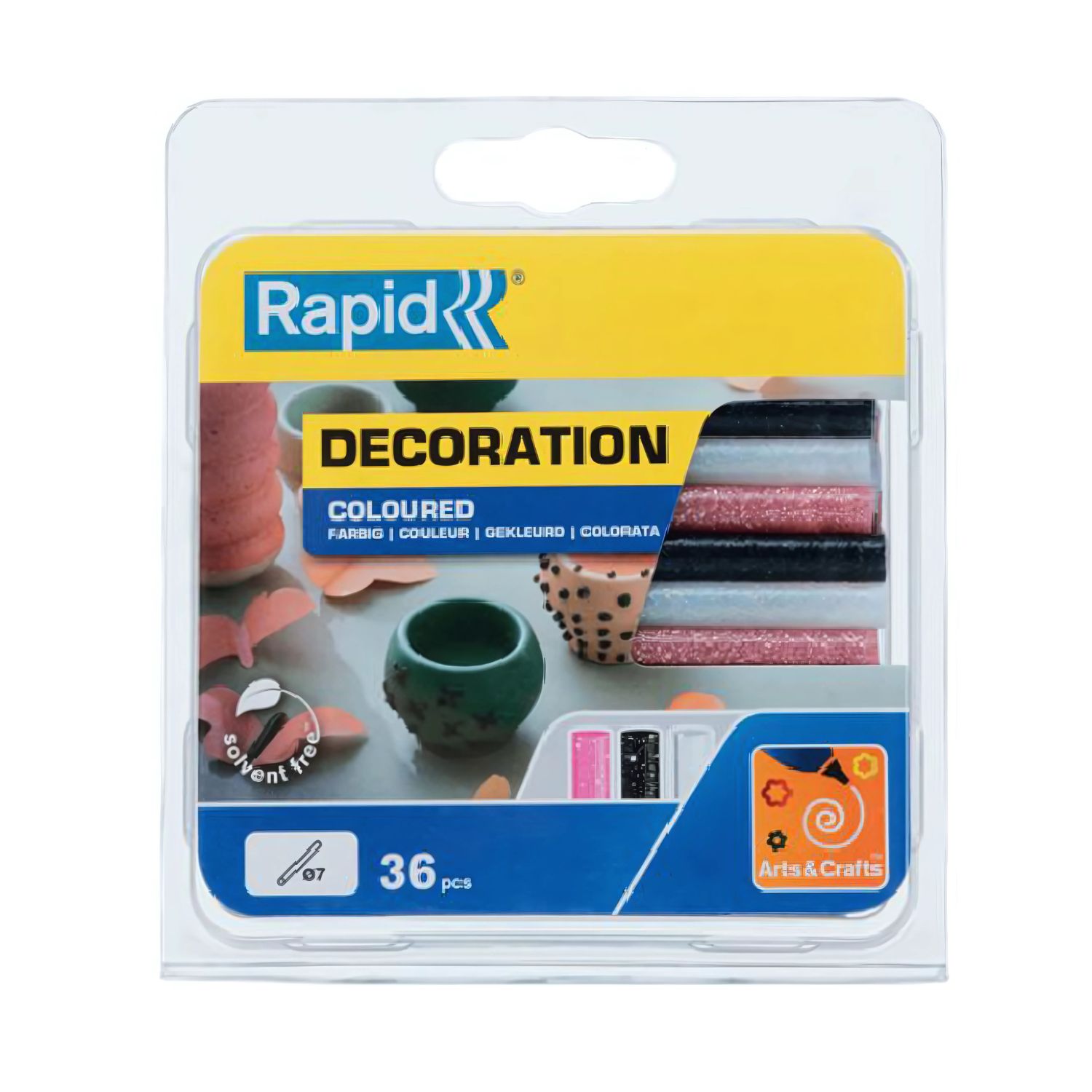 BARRA SILICONA RAPID 36 PURPURINA 7MM X 90MM COLORES PS - 1