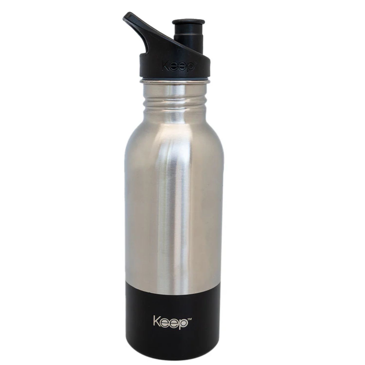 Botella Metálica Keep 600ml Acero Inoxidable Negro - PS - 1