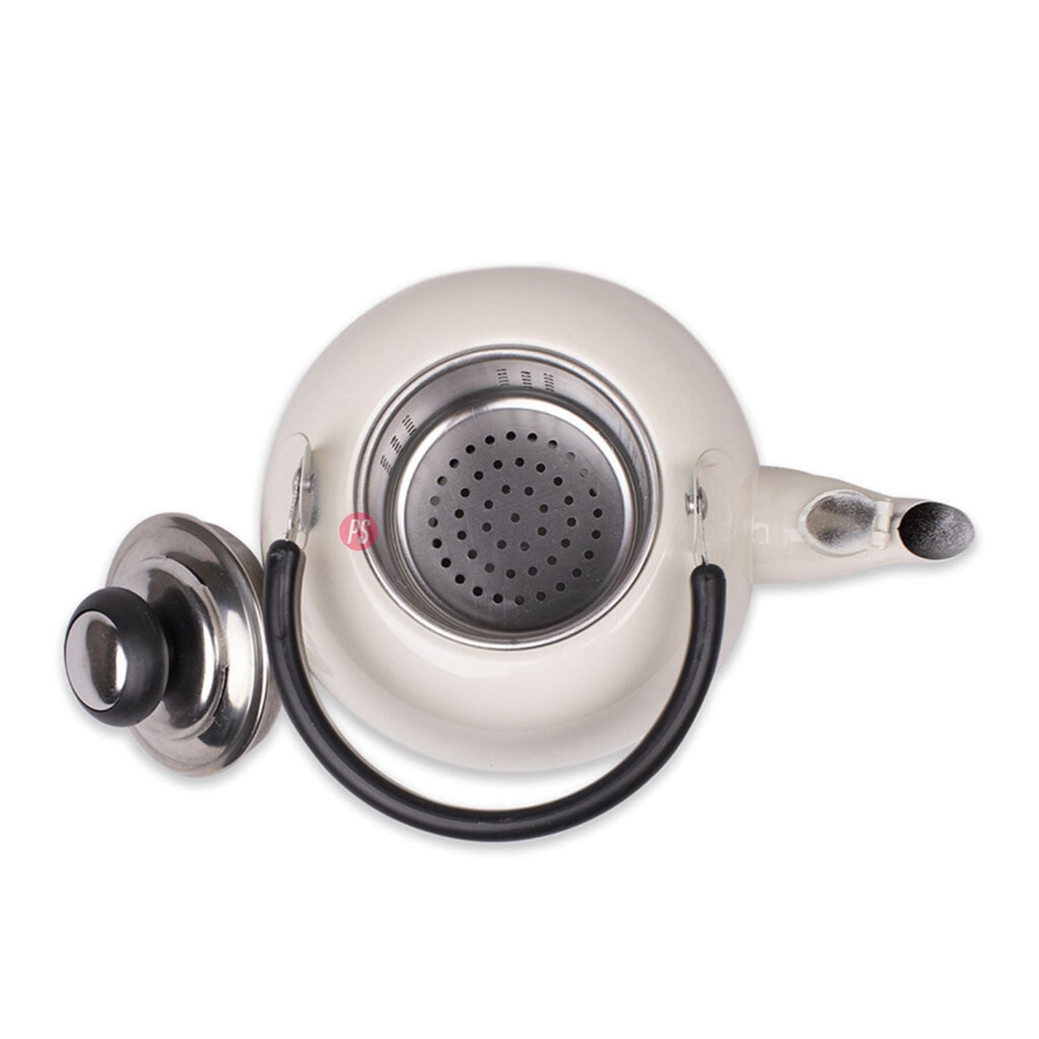 TETERA DE ACERO INOXIDABLE 800ML COLOR MARFIL - PS - 3