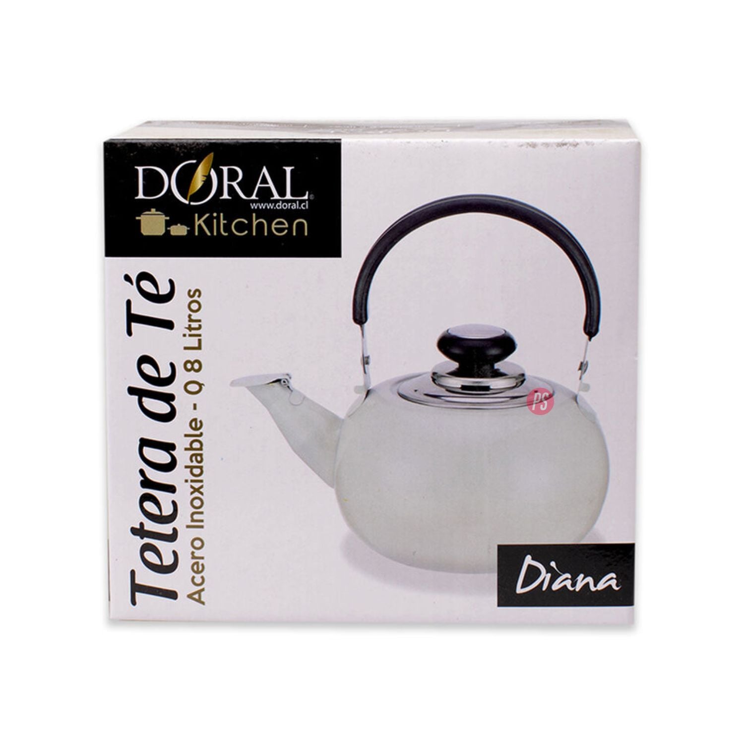 TETERA DE ACERO INOXIDABLE 800ML COLOR MARFIL - PS - 5