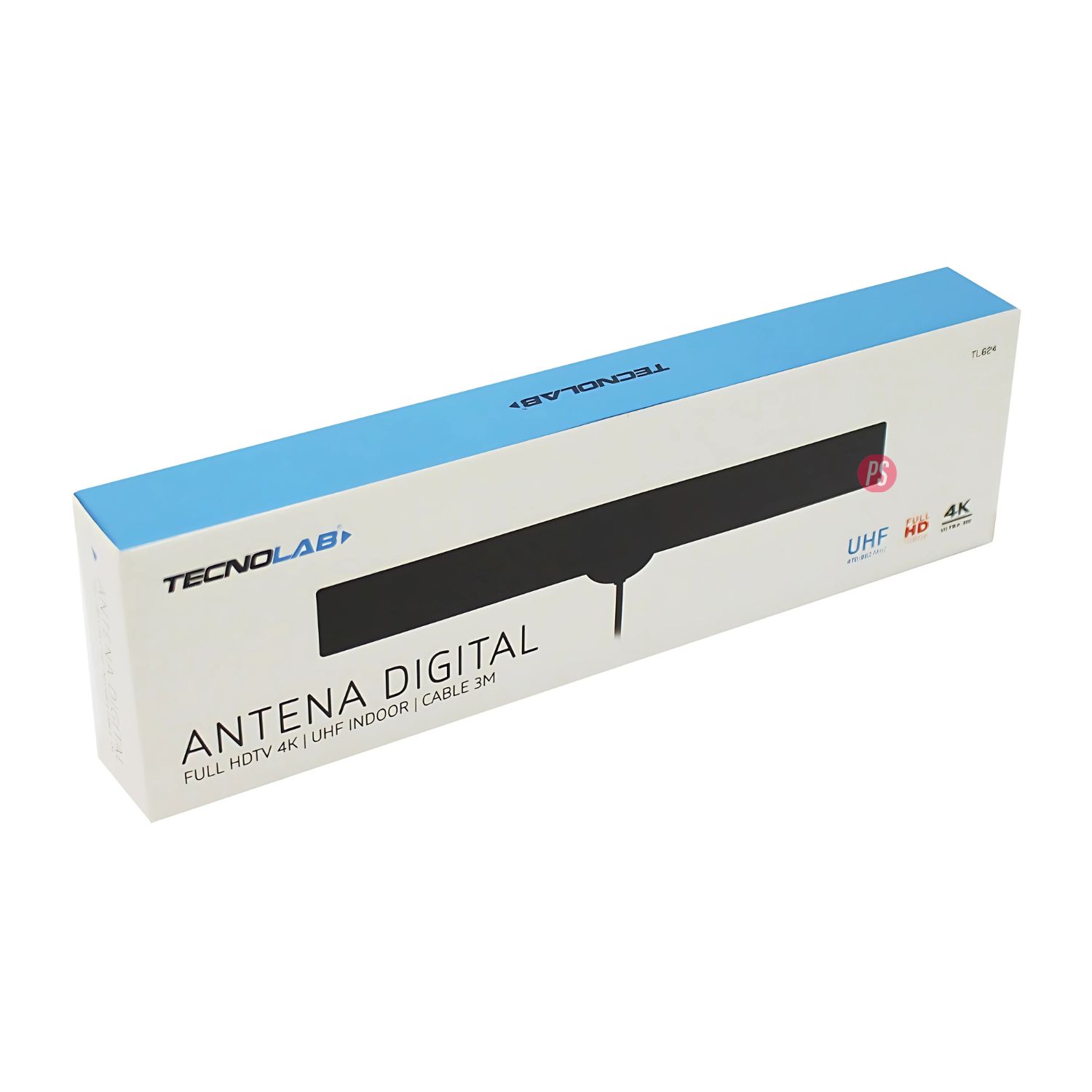 ANTENA TV DIGITAL PLANA 3-5DB CON CABLE 3MTS - PS - 3